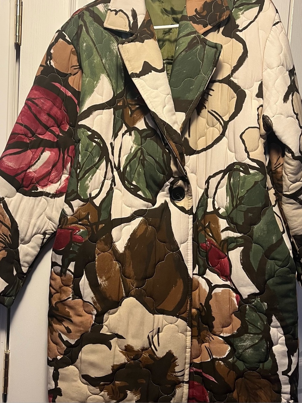 Floral Quilted Coat - Multi